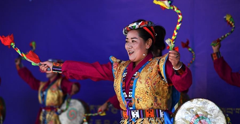 拉萨：藏戏展演进社区