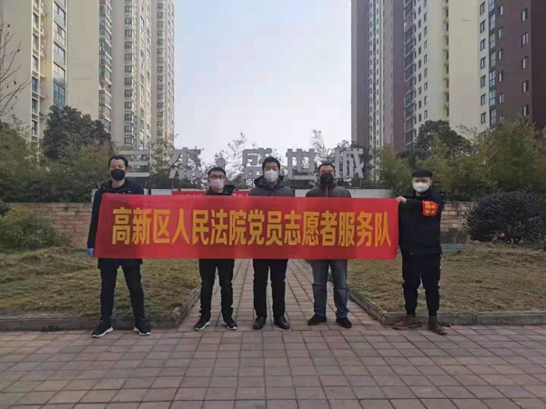 南阳高新区法院党员志愿者“阻击”疫情第一线