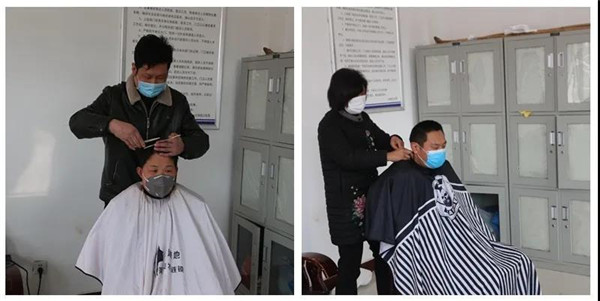 暖心!疫情期间爱心理发师“上门”为社旗民警免费理发