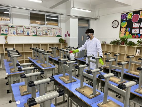 郑州高新区五龙口小学举行疫情防控应急演练