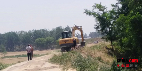 汝南县王岗镇开展河湖破堤种植及非法围垦行为专项整治活动