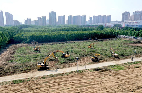 河南邓州市依法清理已收储土地地表附属物