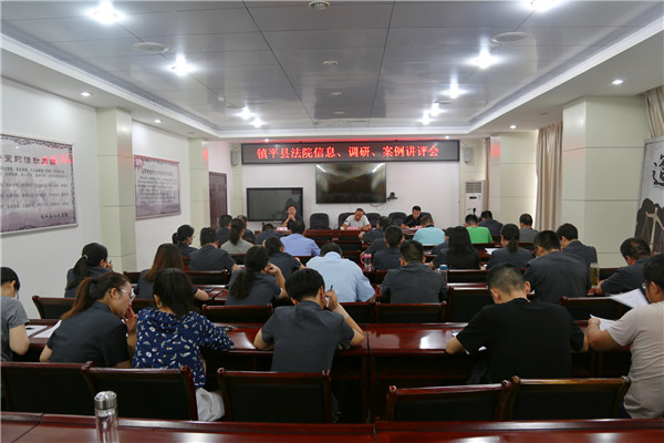 镇平县法院组织召开信息、调研、案例讲评会