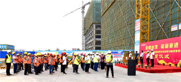 唐河县人民医院分院建设项目3号病房楼封顶