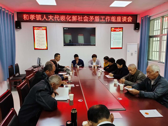 汝南县和孝镇召开人大代表化解社会矛盾工作组座谈会