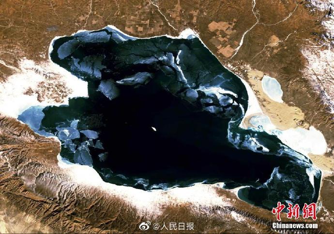 “高原蓝宝石”！卫星拍摄的青海湖证件照