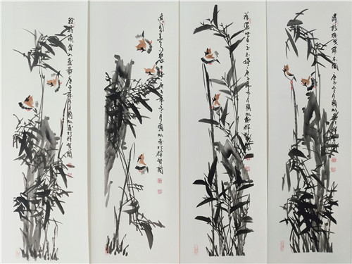 百位名家中国画四条屏作品邀请展在河南大观美术馆开幕
