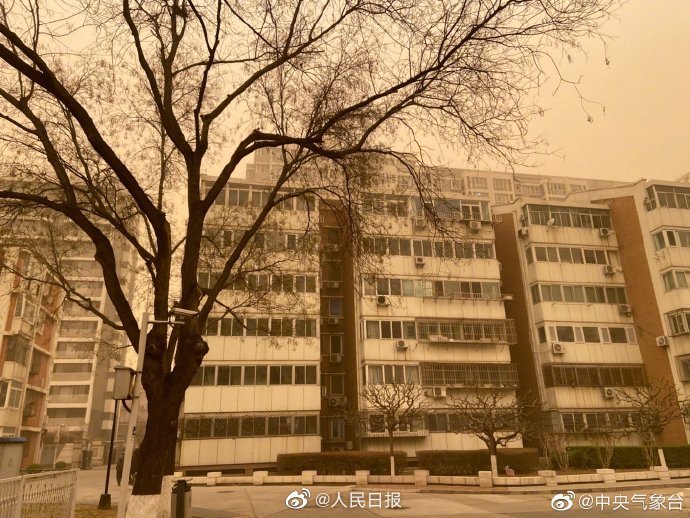 北京升级发布沙尘暴黄色预警：能见度将小于1000米