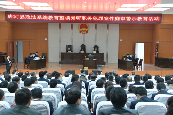 唐河县法院组织开展旁听职务犯罪案件庭审警示教育活动