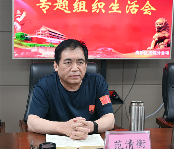 南阳高新区法院党支部召开专题组织生活会