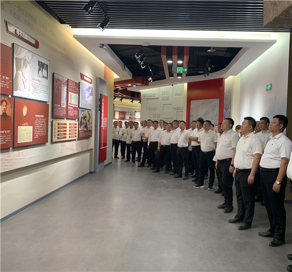 唐河苍台镇机关党员干部走进县党群政治生活馆参观学习