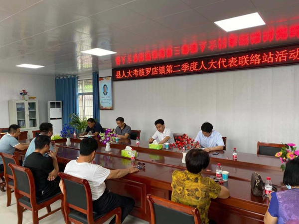 汝南县人大常委会对罗店镇人大代表联络站第二季度工作进行考核