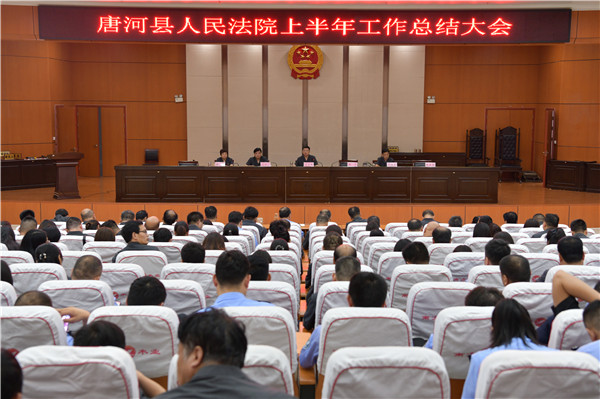 唐河县法院召开2021年上半年工作总结大会