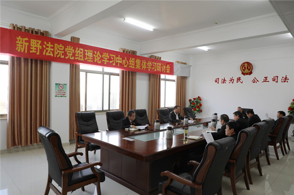 新野县法院党组传达学习贯彻党的十九届六中全会精神