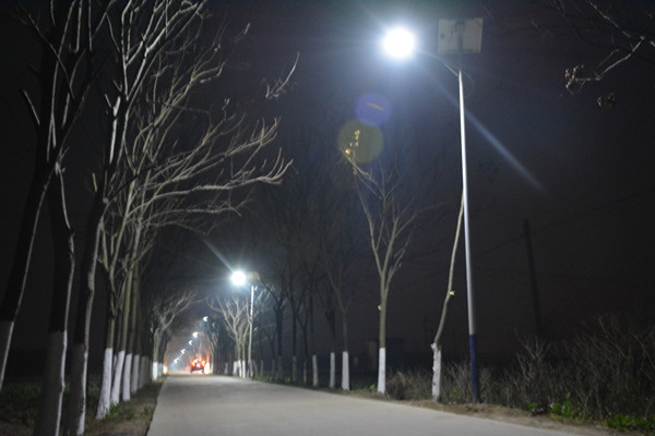 邓州市夏集镇：‘雷锋村’盏盏路灯发光芒
