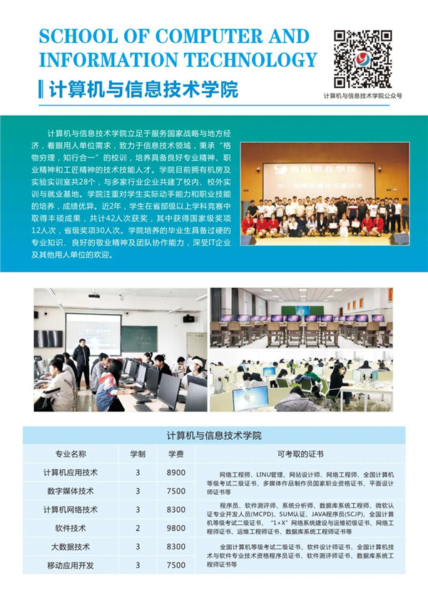 南阳职业学院2022年招生简章