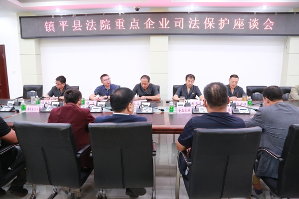 镇平县法院召开重点企业司法保护座谈会