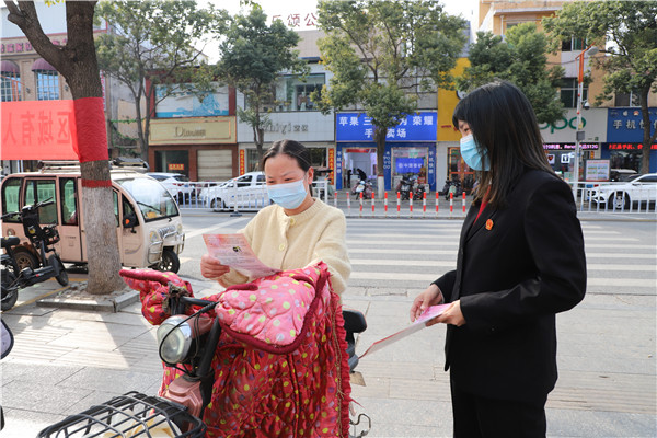 方城县法院开展“三八“妇女节普法宣传活动