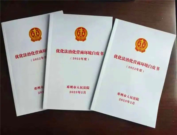 邓州市法院发布《优化法治化营商环境白皮书》获市主要领导批示肯定