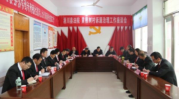 淅川县法院到黄楝树村开展诉源治理工作座谈会