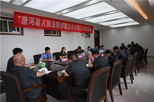 唐河县人民法院召开涉案企业合规工作座谈会