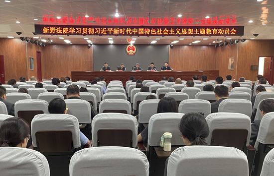 新野法院召开学习贯彻习近平新时代中国特色社会主义思想主题教育动员会