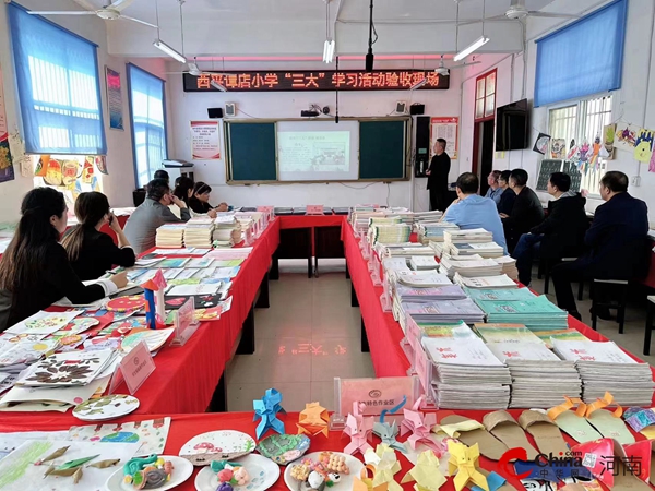 ​西平县教育局领导到谭店中心校检查验收“三大”学习活动