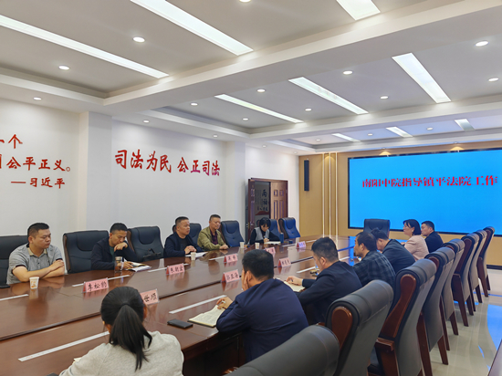 南阳市中级人民法院到镇平县法院调研指导司法技术工作