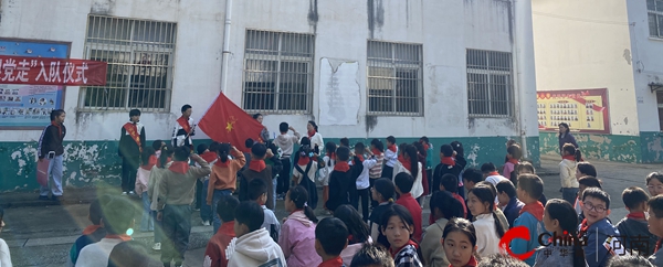 ​西平县五沟营东南小学举行新队员入队宣誓仪式
