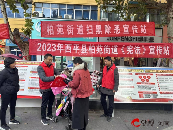 天天热消息：​西平县柏苑街道开展《宪法》及常态化扫黑除恶宣传活动