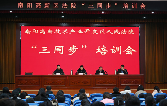 南阳高新区法院组织召开“三同步”工作培训会 