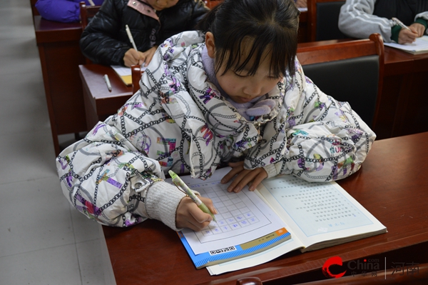 ​西平县实验小学举行迎“元旦”文化周系列活动之写字比赛