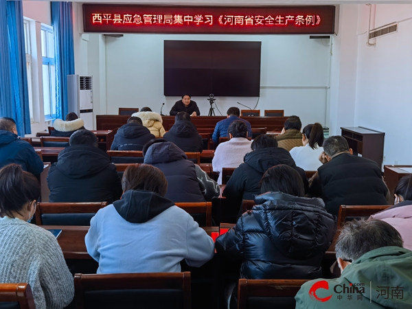 ​西平县应急管理局集中学习《河南省安全生产条例》