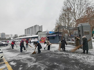 罗山县行政审批和政务信息管理局：银装素裹遍地红 扫雪便民在行动