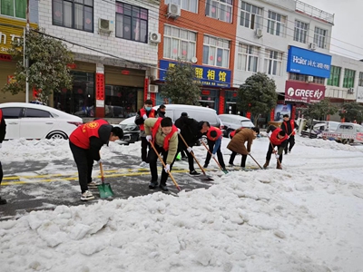 罗山县定远乡：以雪为令，开展扫雪除冰行动