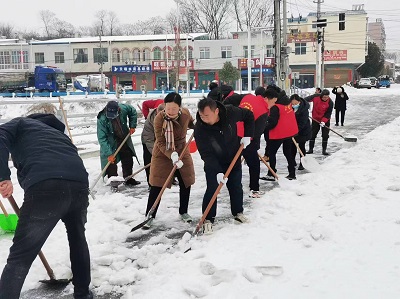 罗山县定远乡：以雪为令，开展扫雪除冰行动