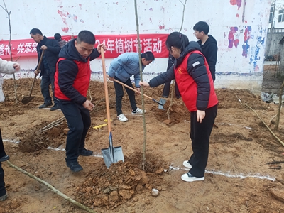 ​河南新县开展2024年春季全民义务植树活动