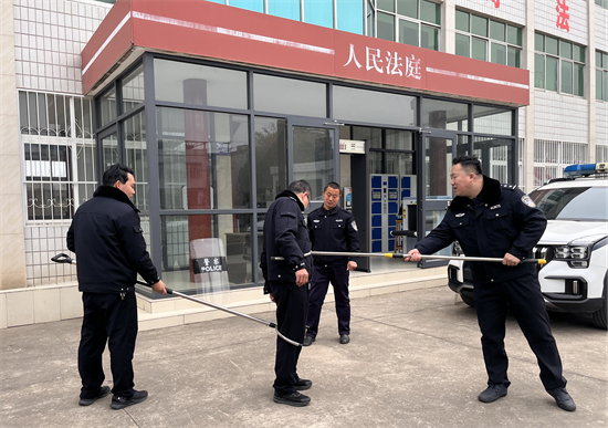 筑牢安全防线——唐河法院司法警察大队到人民法庭开展安全培训工作