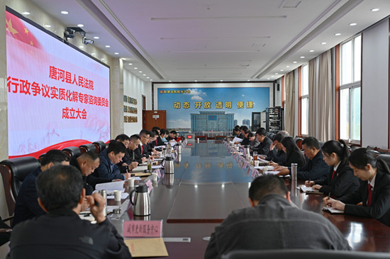 唐河县法院行政争议实质化解专家咨询委员会正式成立