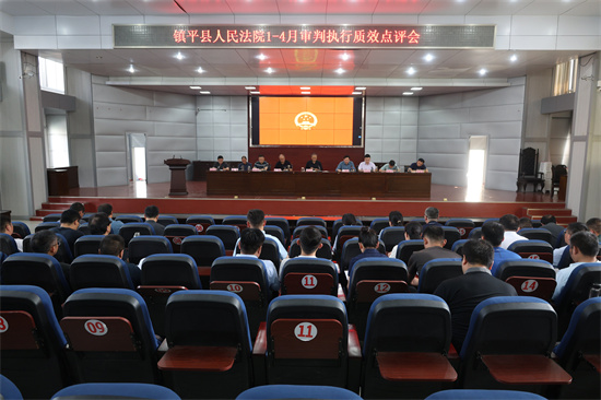 镇平县法院召开1-4月份审判执行质效点评会