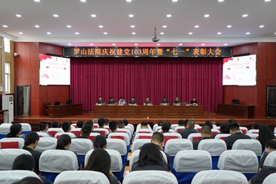 ​罗山县人民法院召开庆祝建党103周年暨“七一”表彰大会 世界热门