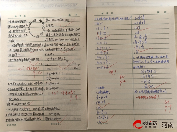 ​西平县柏城三里湾小学开展作业教案检查活动