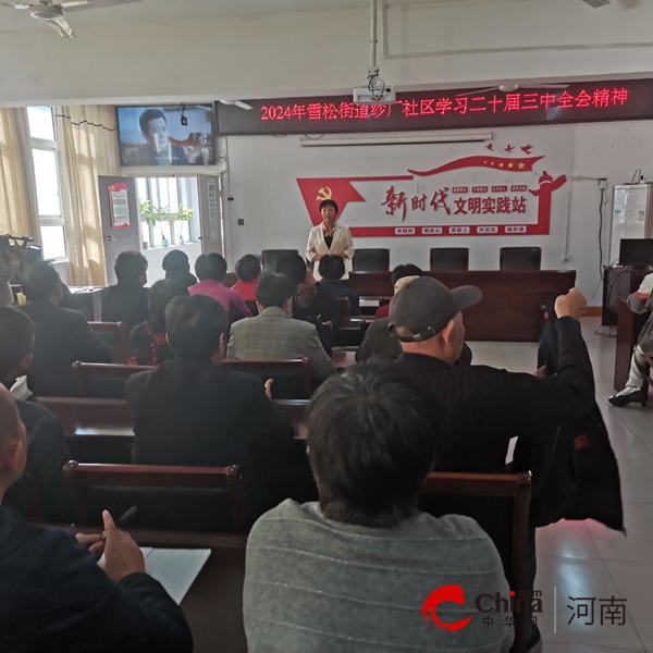 小板凳微课堂——驻马店市驿城区雪松街道纱厂社区党支部深入学习宣传贯彻党的二十届三中全会精神