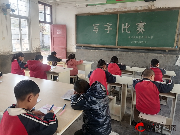 ​西平县权寨苗张小学开展汉字书写比赛