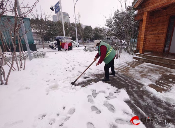 驻马店开发区城市管理局：浴“雪”奋战共发力 扫雪除冰护出行