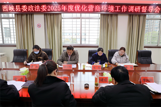 西峡县委政法委调研督导西峡法院优化营商环境工作