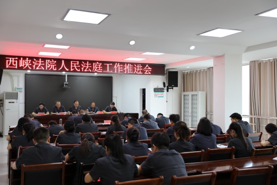西峡县法院召开人民法庭工作推进会