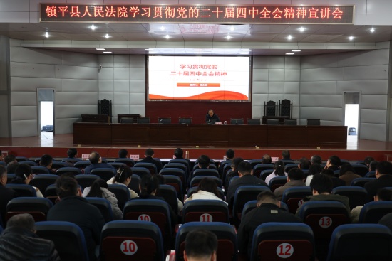 镇平县法院召开学习贯彻党的二十届四中全会精神宣讲报告会