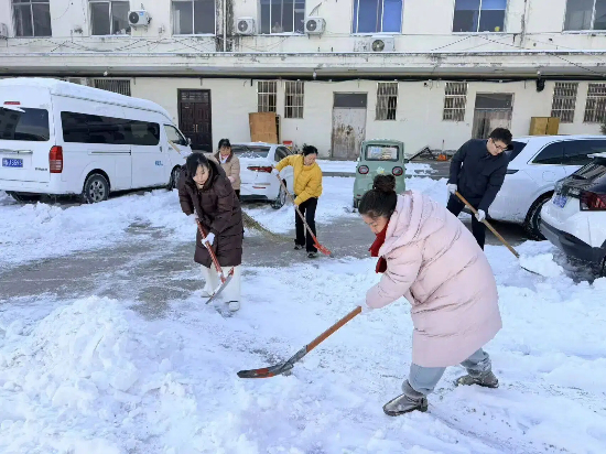 直通基层 | 区爱国卫生促进中心：开展“清雪除冰”专项行动