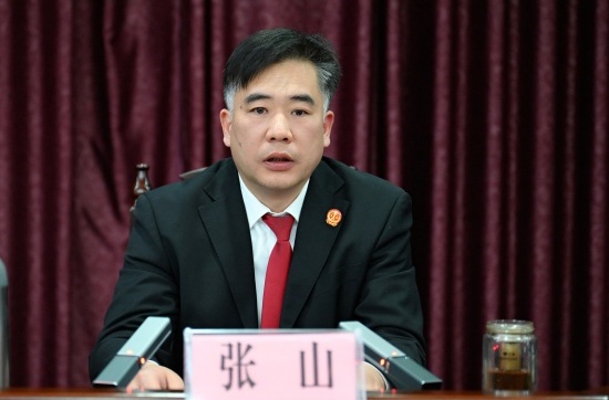 图二:党组书记、院长张山作总结讲话